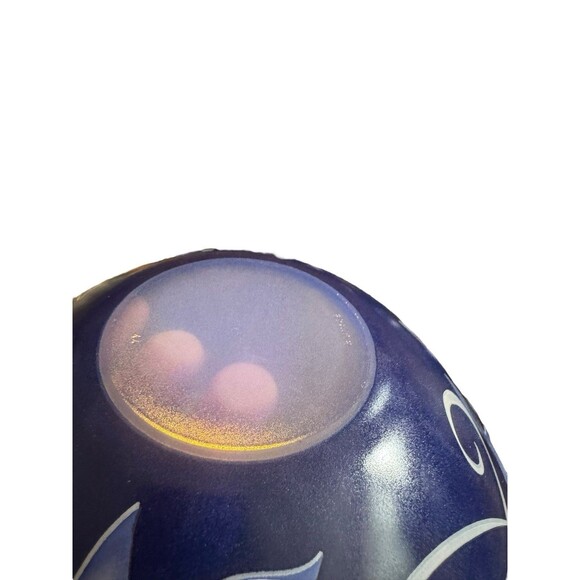 Arcoroc France Salad Bowls Tempered Glass Cobalt Blue Vines Leaves 6.5” Set 8 - Picture 10 of 10